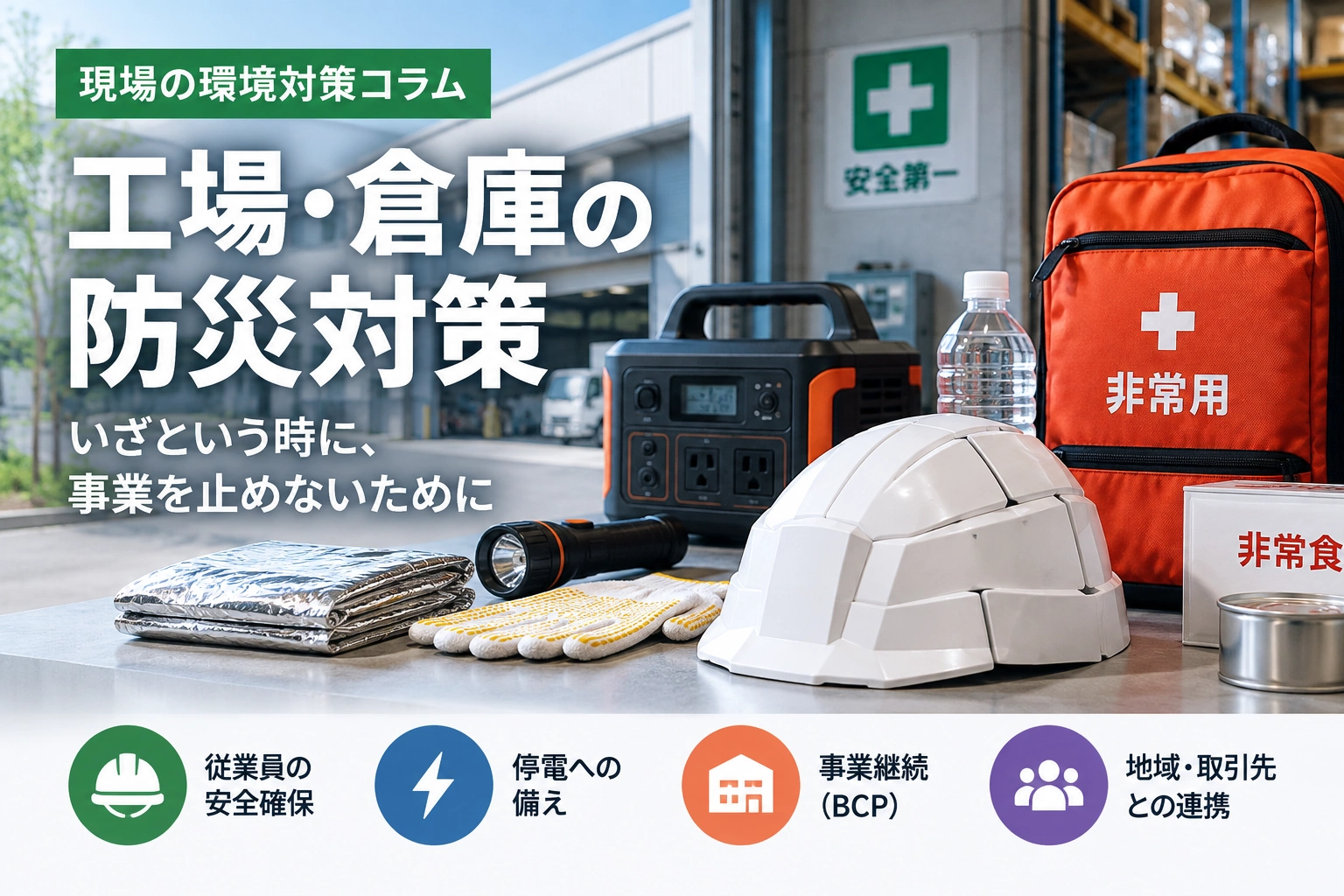 台風・豪雨・停電・断水に備える 事業所・現場で見直したい防災対策